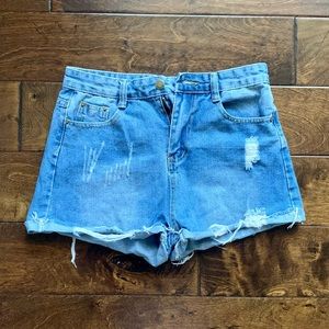Shein Distressed Jean Short Shorts